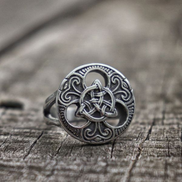 classic celtics triquetra symbol 316l stainless steel men rings trinity knot ring amulet jewelry size 7-12, Silver
classic celtics triquetra symbol 316l stainless steel men rings trinity knot ring amulet jewelry size 7-12, Silver