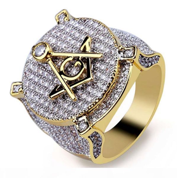 luxury hip hop ason symbol masonic rings mens micro pave cubic zirconia bling bling simulated diamonds 18k gold plated ring, Slivery;golden
luxury hip hop ason symbol masonic rings mens micro pave cubic zirconia bling bling simulated diamonds 18k gold plated ring, Slivery;golden