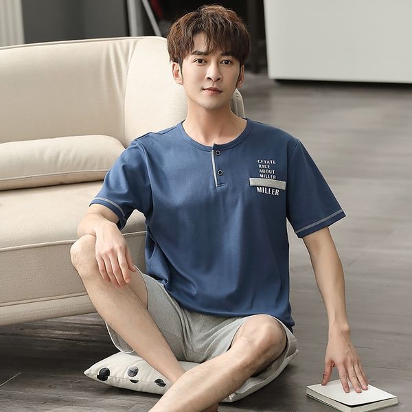 li0ze cotton pajamas men's thin short-sleeved sports leisure young students comfortable breathable and shorts clothing shorts men, Blue;red
li0ze cotton pajamas men's thin short-sleeved sports leisure young students comfortable breathable and shorts clothing shorts men, Blue;red