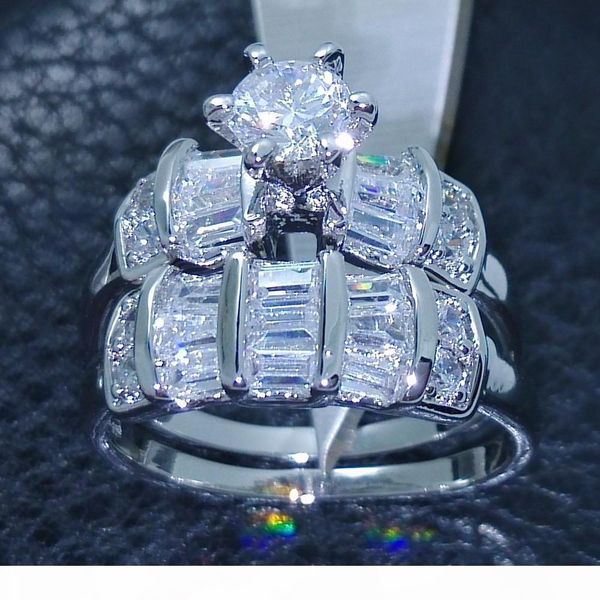 fashion jewelry vintage jewellery cz 5a zircon stone 10kt white gold filled wedding ring set sz 5-10 gift ing, Slivery;golden
fashion jewelry vintage jewellery cz 5a zircon stone 10kt white gold filled wedding ring set sz 5-10 gift ing, Slivery;golden