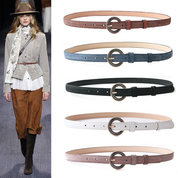 genuine pigskin leather belt for women ring round thin female waist belt white brown black ladies dress waistband, Black;brown
genuine pigskin leather belt for women ring round thin female waist belt white brown black ladies dress waistband, Black;brown