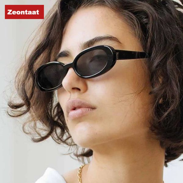 oval sunglasses european and american retro 2020 new catwalk with the same sunglasses street sins tide, White;black