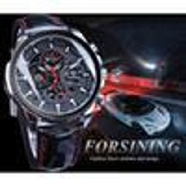 forsining watch men sport mechanical wristwatch automatic self-wind clock date 3 dials shiny leather business waterproof relogio, Slivery;brown
forsining watch men sport mechanical wristwatch automatic self-wind clock date 3 dials shiny leather business waterproof relogio, Slivery;brown
