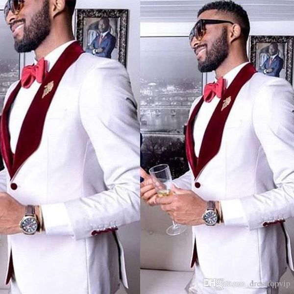 white formal party mens suits for wedding 2 pieces one button groom suits slim fit custom man wedding tuxedo suit 2020, White;black
white formal party mens suits for wedding 2 pieces one button groom suits slim fit custom man wedding tuxedo suit 2020, White;black