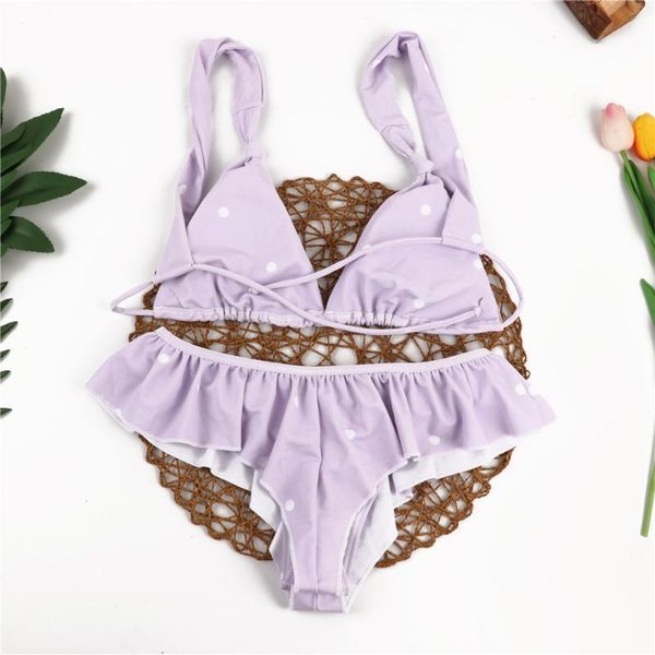 new solid color swimsuit female dot print bikini lotus leaf cover strap split swimming wading sports beachwear string, White;black
new solid color swimsuit female dot print bikini lotus leaf cover strap split swimming wading sports beachwear string, White;black
