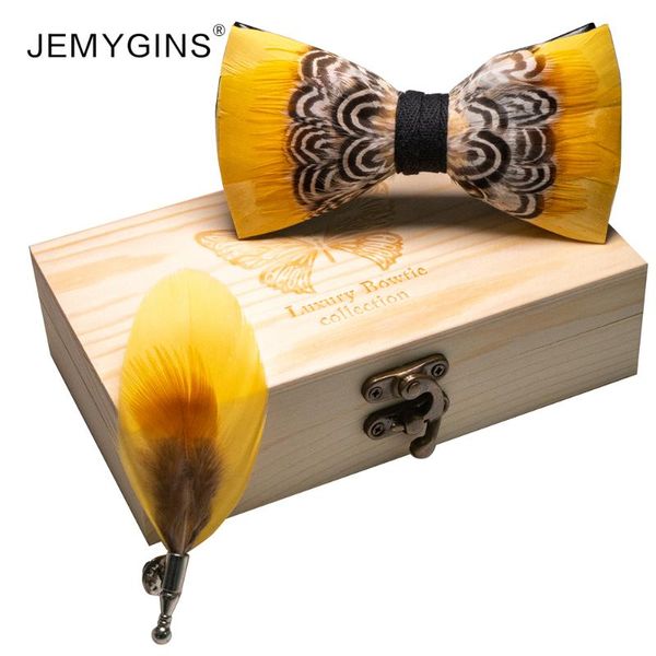 jemygins original design bow tie natural feather hand made yellow bowtie brooch gift box set for men wedding party bowtie, Blue;purple
jemygins original design bow tie natural feather hand made yellow bowtie brooch gift box set for men wedding party bowtie, Blue;purple