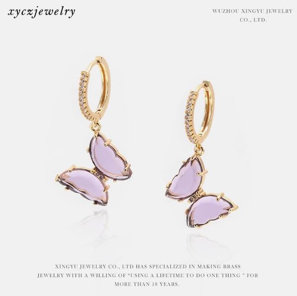 charm copper diamond earrings for female glass butterfly fashion earrings western sweet and fresh temperament earrings, Golden
charm copper diamond earrings for female glass butterfly fashion earrings western sweet and fresh temperament earrings, Golden