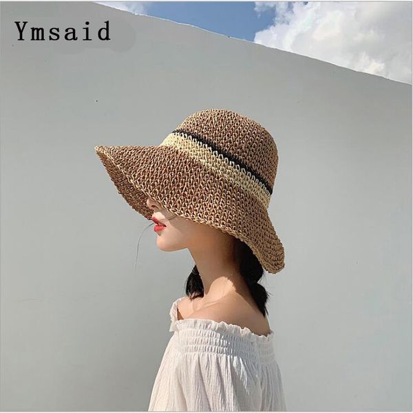 ymsaid round women's summer hat hand woven wide brim straw hats fashion female sun caps foldable bohemia beach hat, Blue;gray
ymsaid round women's summer hat hand woven wide brim straw hats fashion female sun caps foldable bohemia beach hat, Blue;gray