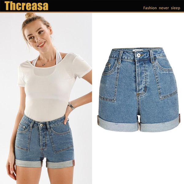 solid curly summer wrap high waist jeans shorts women's gradient designer girl elastis slim casual wholesale patchwork baggage flexible, Blue
solid curly summer wrap high waist jeans shorts women's gradient designer girl elastis slim casual wholesale patchwork baggage flexible, Blue