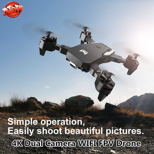 boy gift electric wireless control remote control quadcopter 2.4g 20mins 4k hd attitude hold headless mode wifi fpv rc drone toy