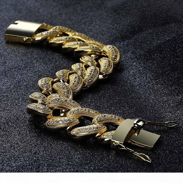 28mm men women hiphop miami cuban link fully cz chain bracelet casting micro cubic zirconia clasp iced out bling bling dj rapper jewelry, Black
28mm men women hiphop miami cuban link fully cz chain bracelet casting micro cubic zirconia clasp iced out bling bling dj rapper jewelry, Black