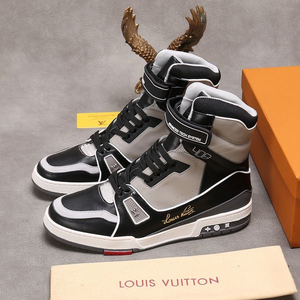 new24 fashion luxury high casual men's shoes design versatile sports shoes outdoor comfortable men's shoes original box packaging, Black 
new24 fashion luxury high casual men's shoes design versatile sports shoes outdoor comfortable men's shoes original box packaging, Black