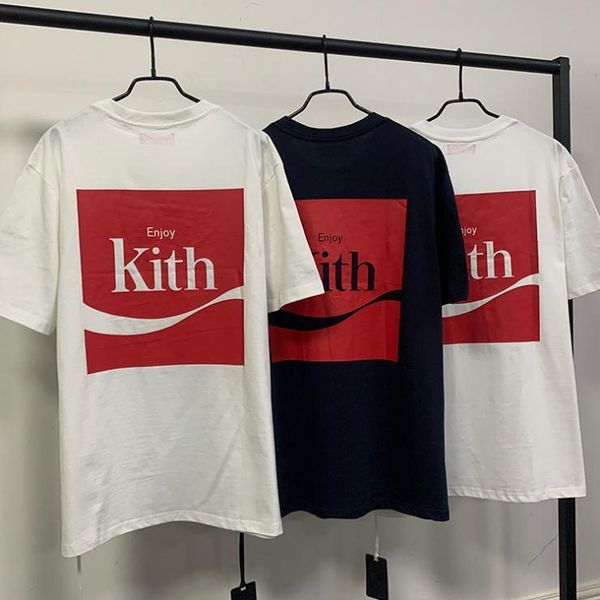 20ss mens designer kith color enjoy tee t shirt fashion paris men women couples casual t shirt black white stylist shirts, White;black
20ss mens designer kith color enjoy tee t shirt fashion paris men women couples casual t shirt black white stylist shirts, White;black
