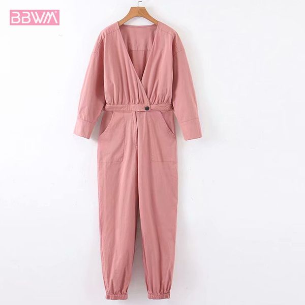 v-neck long-sleeved high-rise 's jumpsuit waist long sleeve casual cross tooling female jumpsuit chic, Black;white
v-neck long-sleeved high-rise 's jumpsuit waist long sleeve casual cross tooling female jumpsuit chic, Black;white