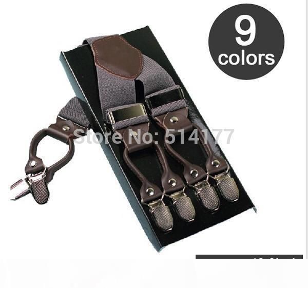 fashion leather alloy 6 clips male vintage casual suspenders commercial western-style trousers man's braces strap, Black;white
fashion leather alloy 6 clips male vintage casual suspenders commercial western-style trousers man's braces strap, Black;white