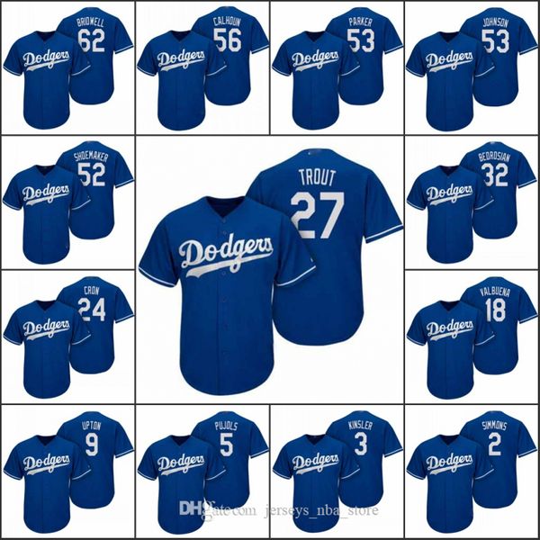 los angeles dodgers #27 mike trout 62 parker bridwell 2 andrelton simmons men women youth majestic royal player cool base jersey, Blue;black
los angeles dodgers #27 mike trout 62 parker bridwell 2 andrelton simmons men women youth majestic royal player cool base jersey, Blue;black