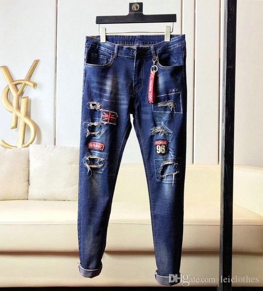 summer 2020 new luxury fashion mens designer jeans mens fashion casual straight biker jeans hole printing pants size28-38, Blue
summer 2020 new luxury fashion mens designer jeans mens fashion casual straight biker jeans hole printing pants size28-38, Blue