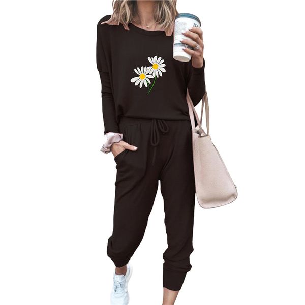 women casual sports outfits long sleeve flower printed loose elastic long pants set ladies spring autumn tracksuits set, Gray
women casual sports outfits long sleeve flower printed loose elastic long pants set ladies spring autumn tracksuits set, Gray
