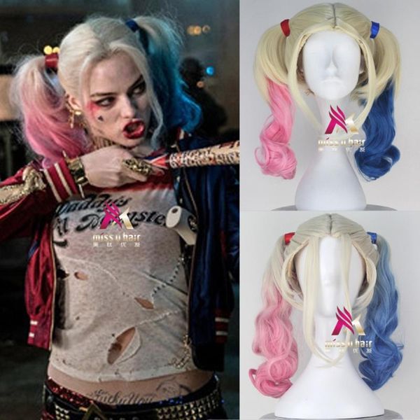 anime party hair halloween quinn cosplay wig styled wavy synthetic ponytail wig high temperature fiber cosplay +wig cap, Black
anime party hair halloween quinn cosplay wig styled wavy synthetic ponytail wig high temperature fiber cosplay +wig cap, Black