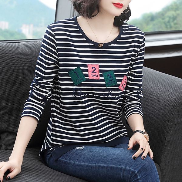 striped t- t- women's long sleeve loose 2020 new base shirt women's all-match autumn cotton shirt ins fashion, White
striped t- t- women's long sleeve loose 2020 new base shirt women's all-match autumn cotton shirt ins fashion, White