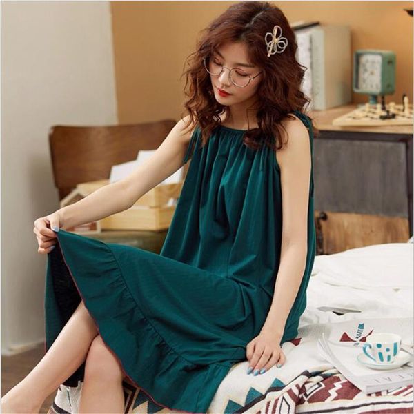 women's sleepwear summer thin cotton nightdress for ladies condole belt nightgowns sleeveless with suspends., Black;red
women's sleepwear summer thin cotton nightdress for ladies condole belt nightgowns sleeveless with suspends., Black;red