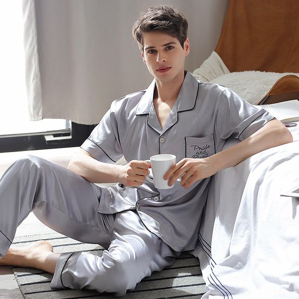 iwcyq ice silk men's pajamas short-sleeved trousers large size suit middle-aged men's thin simulated silk home wear home clothes s, Black;brown
iwcyq ice silk men's pajamas short-sleeved trousers large size suit middle-aged men's thin simulated silk home wear home clothes s, Black;brown