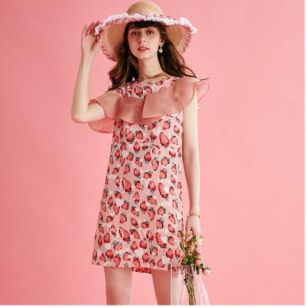 2020 pink sweety cute dresses women dress ruffled summer dress mini dress sleeveless fruit print party short dresses vestidos, Black;gray
2020 pink sweety cute dresses women dress ruffled summer dress mini dress sleeveless fruit print party short dresses vestidos, Black;gray