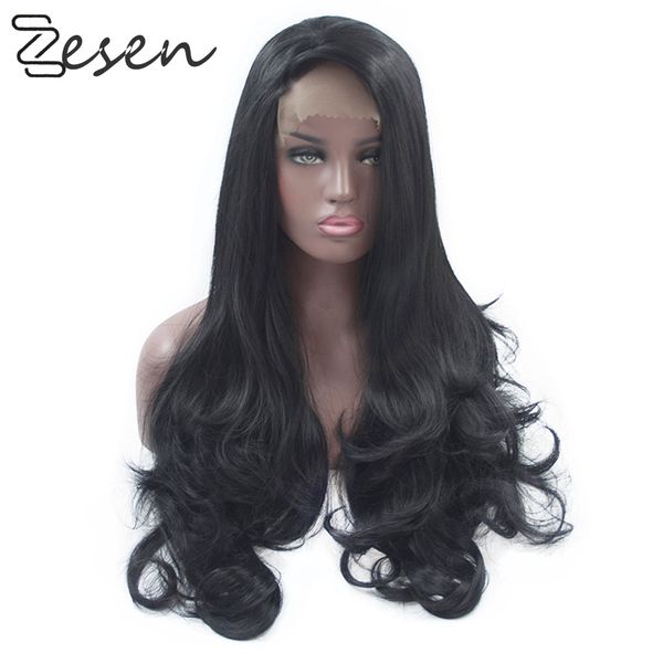 black synthetic lace front wigs body wave long hair resistant glueless with natural hairline for women with baby hair
black synthetic lace front wigs body wave long hair resistant glueless with natural hairline for women with baby hair