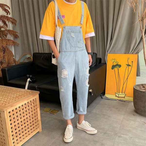 men's jeans 2021 men brand denim jumpsuit overalls casual suspenders pants fashion hip hop jean pant streetwear -xxl, Blue
men's jeans 2021 men brand denim jumpsuit overalls casual suspenders pants fashion hip hop jean pant streetwear -xxl, Blue