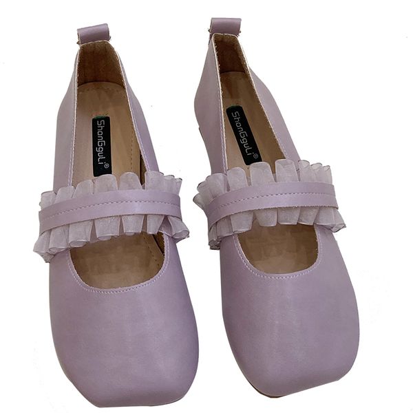 2020 taro purple soft sole soft leather flat fairy square toe shallow mouth lace simple single shoes, Black
2020 taro purple soft sole soft leather flat fairy square toe shallow mouth lace simple single shoes, Black