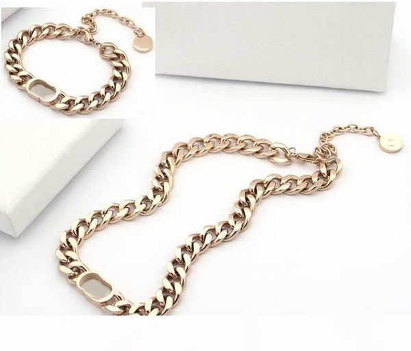 европа америка ювелирных наборы lady титан стала гравировка d письмо 18k gold толстые цепи ожерелье браслеты комплекты 3 цвета, Silver
европа америка ювелирных наборы lady титан стала гравировка d письмо 18k gold толстые цепи ожерелье браслеты комплекты 3 цвета, Silver