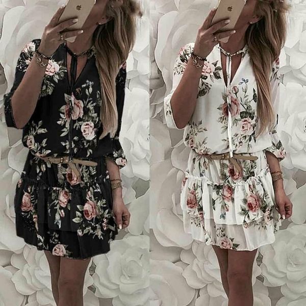 vintage womens wrap summer v neck boho floral print dress elegant ladies holiday beach mini sundress plus size, Black;gray
vintage womens wrap summer v neck boho floral print dress elegant ladies holiday beach mini sundress plus size, Black;gray