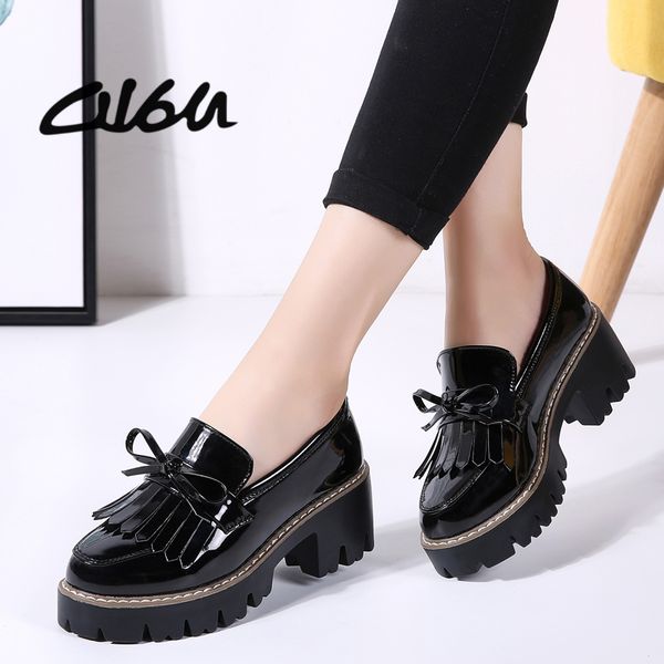 o16u women autumn shoes patent leather slip on tassel loafers platform flat casual shoes women flats spring for ladies, Black
o16u women autumn shoes patent leather slip on tassel loafers platform flat casual shoes women flats spring for ladies, Black