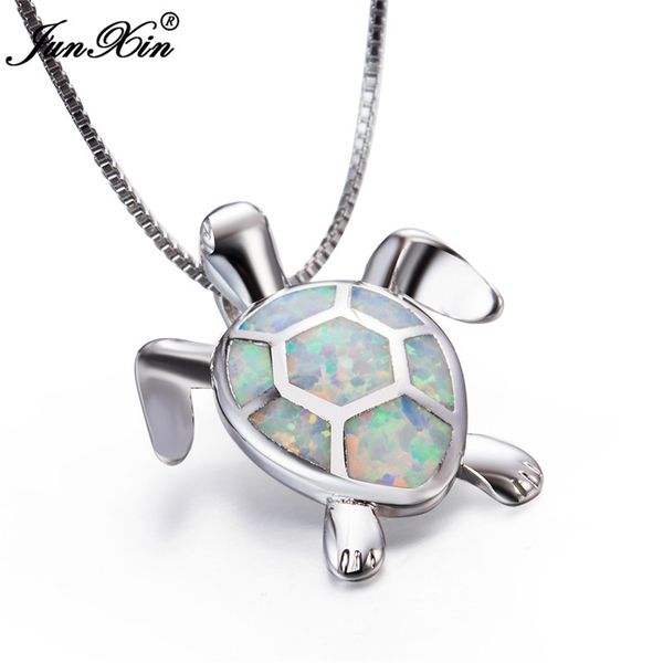 junxin blue/white fire opal turtle pendant women silver color necklace cute animal jewelry valentine's day gift
junxin blue/white fire opal turtle pendant women silver color necklace cute animal jewelry valentine's day gift