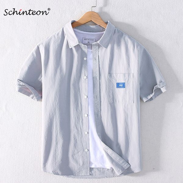 2020 schinteon men summer thin shirt short sleeved 100% pure cotton casual japan style shirt turn-down collar new, White;black
2020 schinteon men summer thin shirt short sleeved 100% pure cotton casual japan style shirt turn-down collar new, White;black