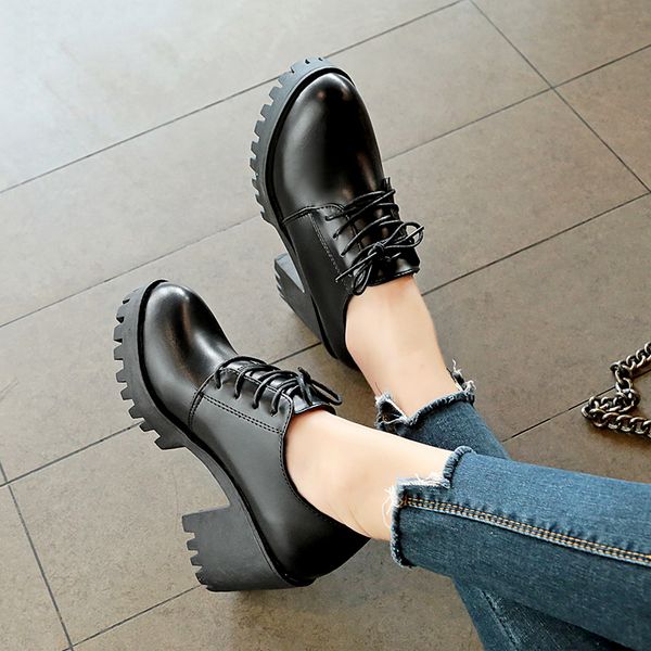british style small leather shoes women 2020 new thick heel short boots autumn single boots high heels women's shoes, Black
british style small leather shoes women 2020 new thick heel short boots autumn single boots high heels women's shoes, Black