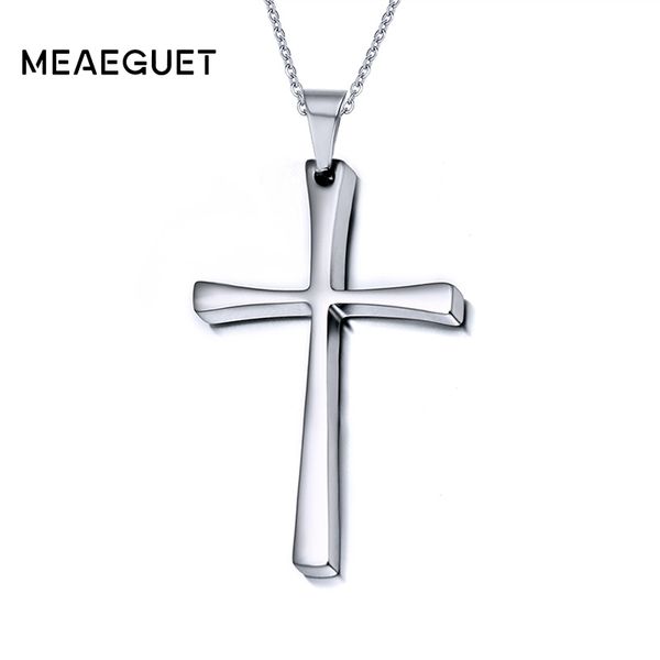 meaeguet trending christian cross pendant necklace men 316l stainless steel chain boutique jesus crucifix necklaces, Silver
meaeguet trending christian cross pendant necklace men 316l stainless steel chain boutique jesus crucifix necklaces, Silver