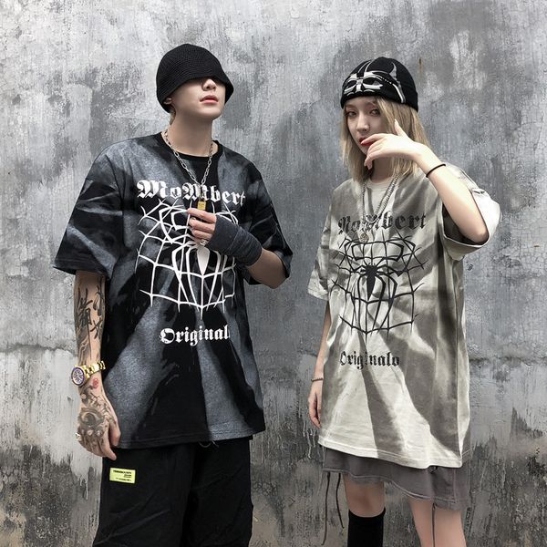 gaojie guochao loose dark black men's hip hop round neck short sleeve t-shirt men's ins summer trend, White;black
gaojie guochao loose dark black men's hip hop round neck short sleeve t-shirt men's ins summer trend, White;black
