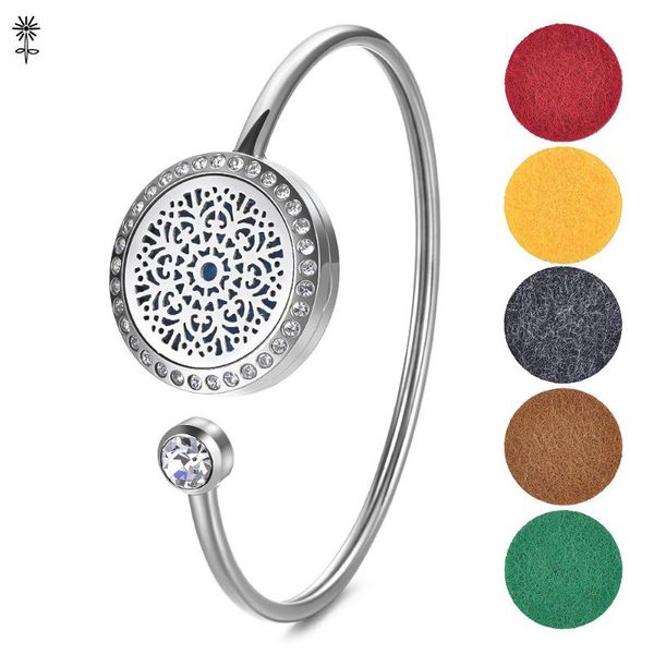 stainless steel essential oil diffuser perfume locket bangle bracelet magnetic opening with 5 color pads va-488, Black
stainless steel essential oil diffuser perfume locket bangle bracelet magnetic opening with 5 color pads va-488, Black