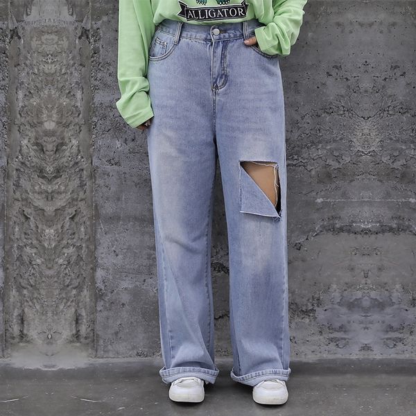 shuangtian 2020 spring new korean style plus fat and jeans large size women's clothing 200kg fat mm hole straight jeans 3885, Blue
shuangtian 2020 spring new korean style plus fat and jeans large size women's clothing 200kg fat mm hole straight jeans 3885, Blue