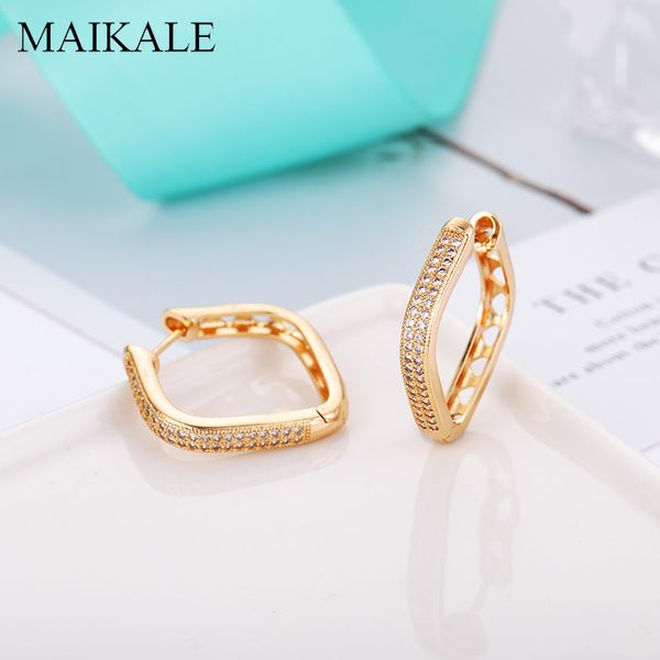 maikale luxury gold silver color hoop earrings paved cubic zirconia square big earrings for women korean jewelry fashion gifts, Golden;silver
maikale luxury gold silver color hoop earrings paved cubic zirconia square big earrings for women korean jewelry fashion gifts, Golden;silver
