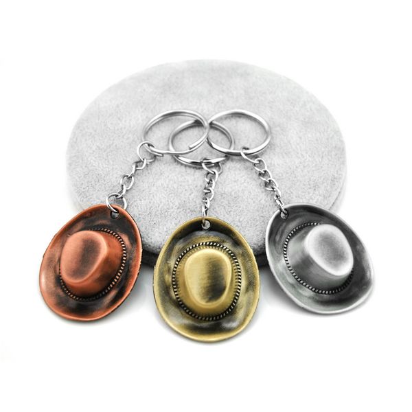 original new brand vintage cowboy hat key chain men trinket retro gold metal car keychain key ring male jewelry souvenirs gift, Silver
original new brand vintage cowboy hat key chain men trinket retro gold metal car keychain key ring male jewelry souvenirs gift, Silver