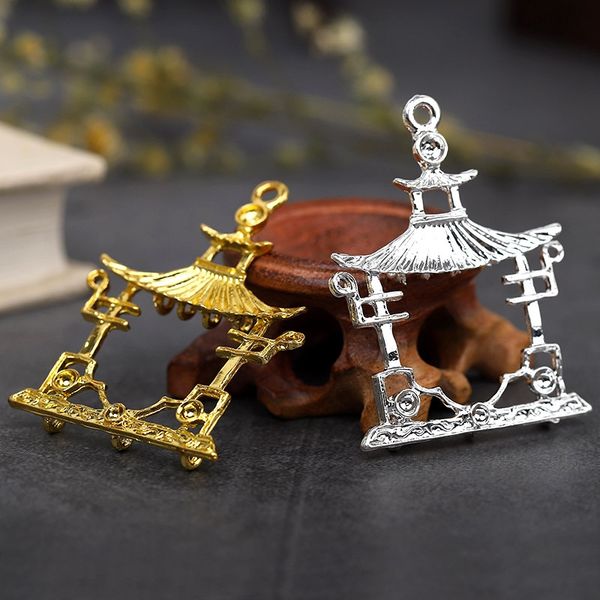 new style antique alloy pavilion diy pendant pavilion pendant diy accessories ancient costume bride's headdress hairpin material, Silver
new style antique alloy pavilion diy pendant pavilion pendant diy accessories ancient costume bride's headdress hairpin material, Silver