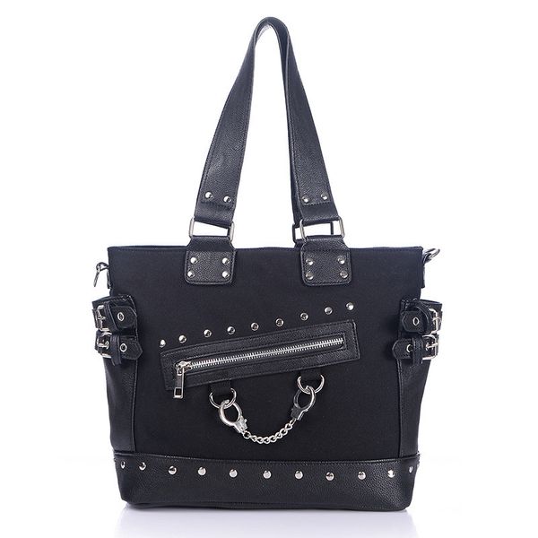 jierotyx canvas tote bag rivet women's bag zipper canvas tote wide strap shoulder gothic punk handbag woman high quality
jierotyx canvas tote bag rivet women's bag zipper canvas tote wide strap shoulder gothic punk handbag woman high quality