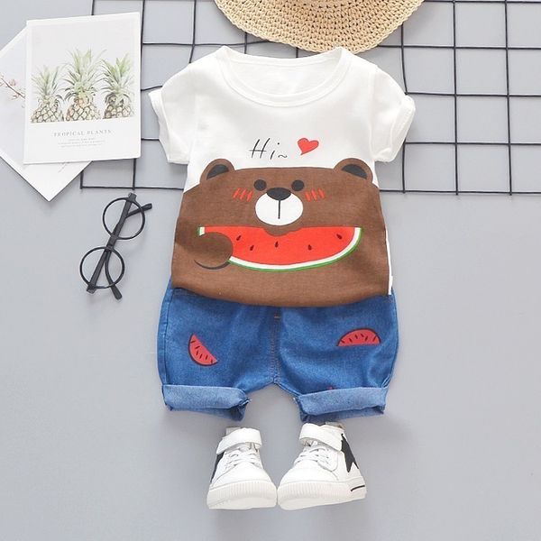 summer baby boy girl clothes infant cotton cartoon bear pattern t shirt shoprts 2pcs/sets kid fashion garment children tracksuit t200713, White
summer baby boy girl clothes infant cotton cartoon bear pattern t shirt shoprts 2pcs/sets kid fashion garment children tracksuit t200713, White