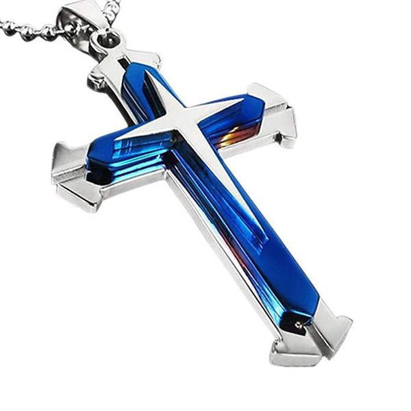 cross pendant star three layer necklace stainless steel necklaces cool necklace pendant punk, Silver
cross pendant star three layer necklace stainless steel necklaces cool necklace pendant punk, Silver