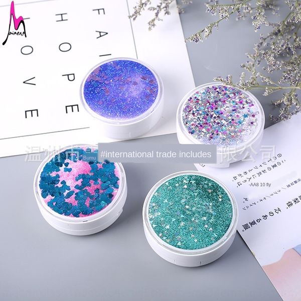 new round case case nursing glasses sequins quicksand invisible glasses pupil companion box pupil care box, Blue
new round case case nursing glasses sequins quicksand invisible glasses pupil companion box pupil care box, Blue