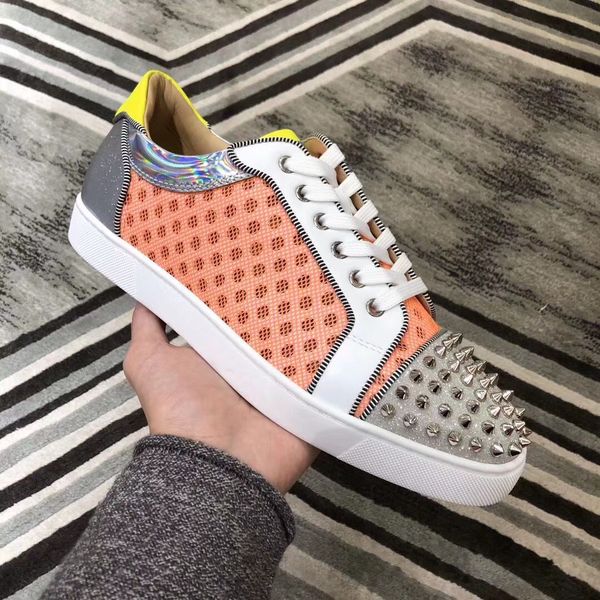 low spikes junior red bottom sneaker shoes for women,men casual low mens sneakers studs skateboard walking, Black
low spikes junior red bottom sneaker shoes for women,men casual low mens sneakers studs skateboard walking, Black