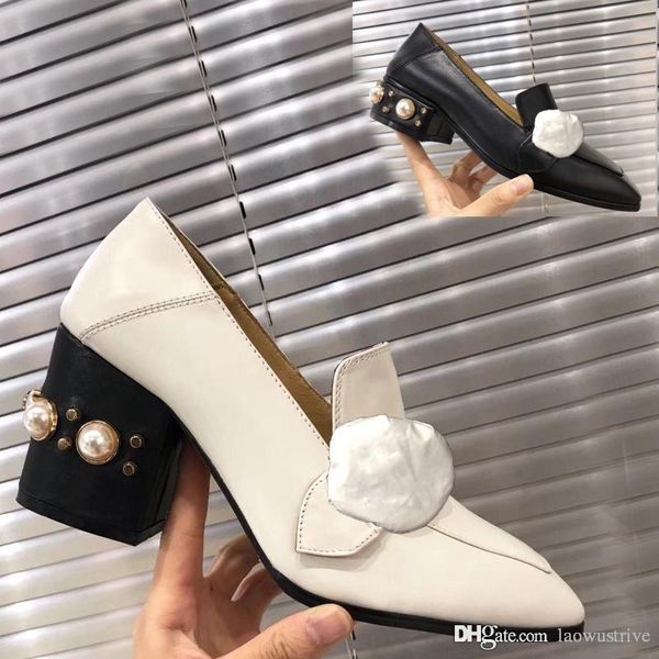 classic high-heeled boat shoe designer leather rivet thick heel high heels 100% cowhide metal button women pearl dress shoes large size 34--, Black
classic high-heeled boat shoe designer leather rivet thick heel high heels 100% cowhide metal button women pearl dress shoes large size 34--, Black