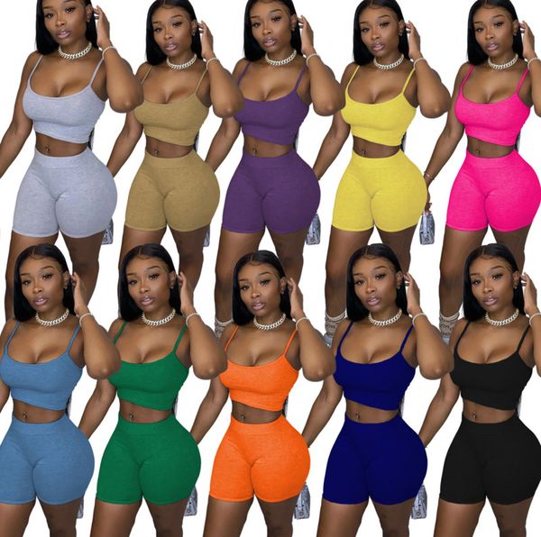 jogging femme summer womens tracksuit solid color casual women s clothing 2 piece set suspenders shorts suit new 10 color, Gray
jogging femme summer womens tracksuit solid color casual women s clothing 2 piece set suspenders shorts suit new 10 color, Gray